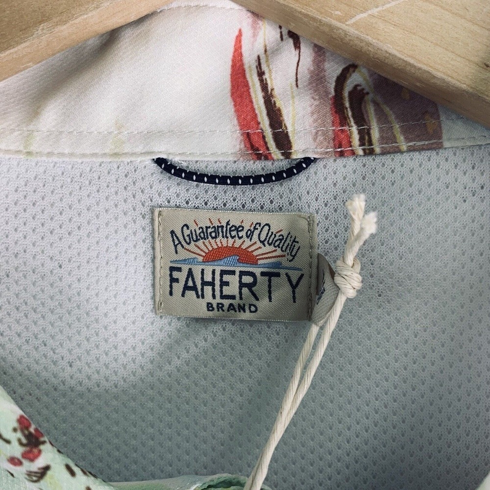 Faherty All Day Air UPF Button-Up Shirt Mens Size 2XL Tropical Breeze NWT $158 - Picture 7 of 15